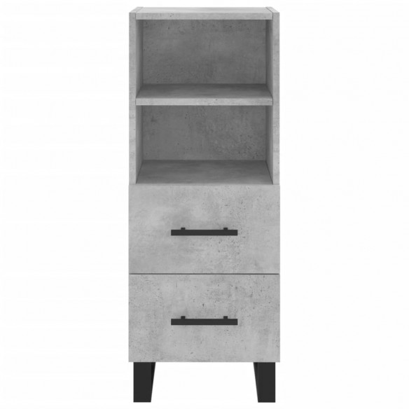 Buffet Gris béton 34,5x34x90 cm Bois d'ingénierie