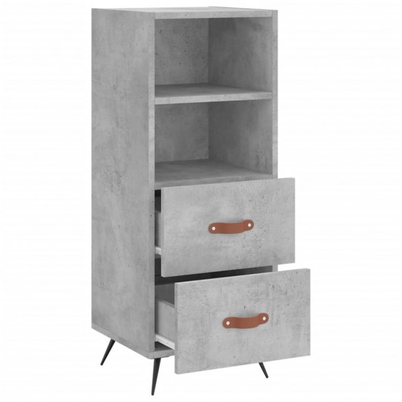 Buffet Gris béton 34,5x34x90 cm Bois d'ingénierie