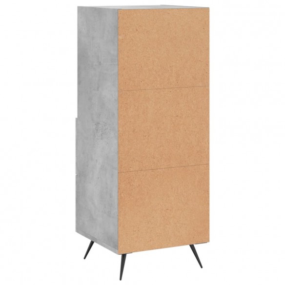 Buffet Gris béton 34,5x34x90 cm Bois d'ingénierie