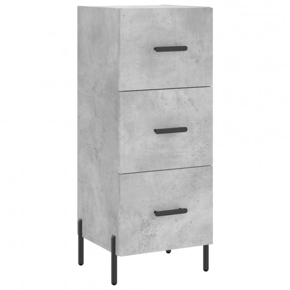 Buffet Gris béton 34,5x34x90 cm Bois d'ingénierie