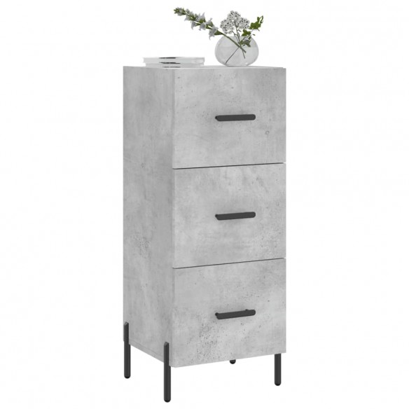 Buffet Gris béton 34,5x34x90 cm Bois d'ingénierie