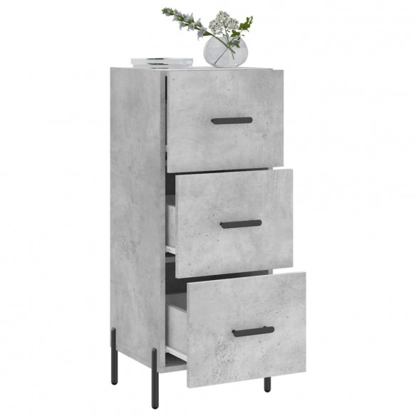 Buffet Gris béton 34,5x34x90 cm Bois d'ingénierie