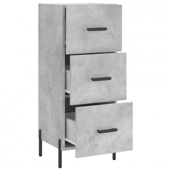 Buffet Gris béton 34,5x34x90 cm Bois d'ingénierie