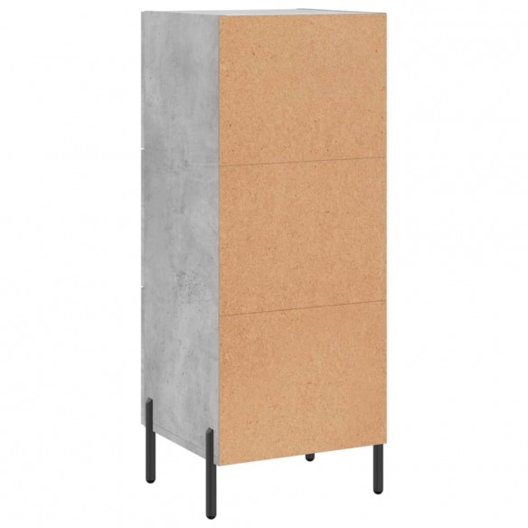 Buffet Gris béton 34,5x34x90 cm Bois d'ingénierie