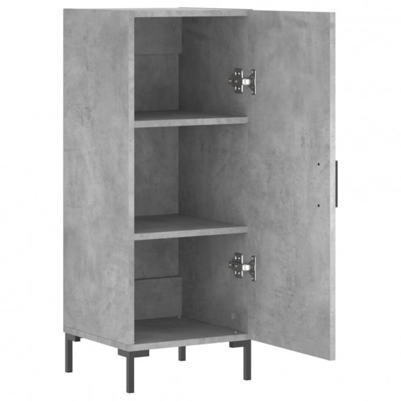 Buffet Gris béton 34,5x34x90 cm Bois d'ingénierie