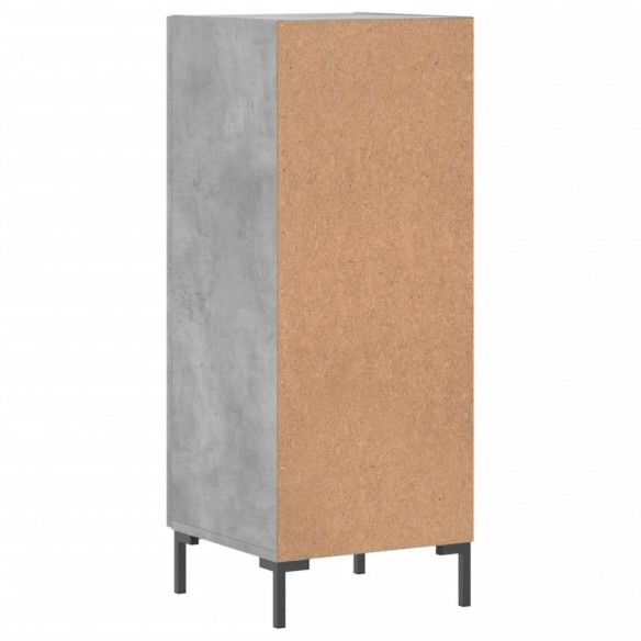 Buffet Gris béton 34,5x34x90 cm Bois d'ingénierie