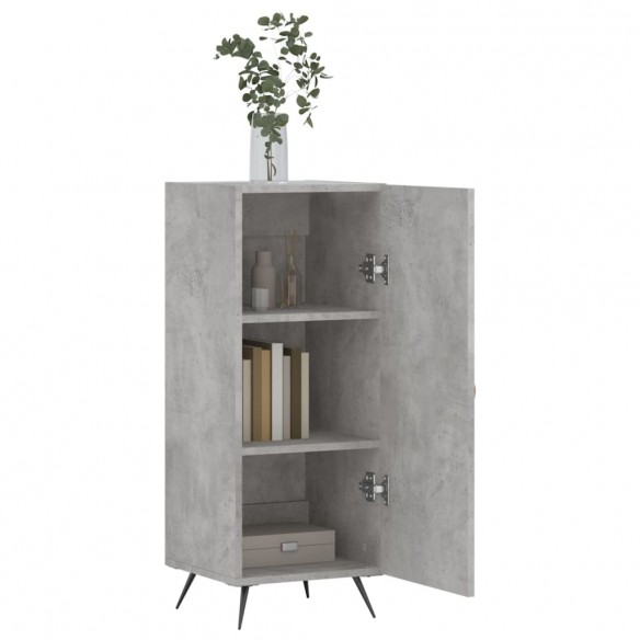 Buffet Gris béton 34,5x34x90 cm Bois d'ingénierie