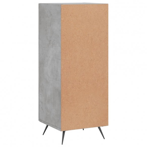 Buffet Gris béton 34,5x34x90 cm Bois d'ingénierie