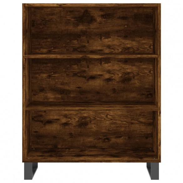 Armoire à étagères chêne fumé 69,5x32,5x90 cm bois d'ingénierie