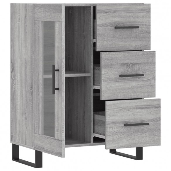 Buffet sonoma gris 69,5x34x90 cm bois d'ingénierie