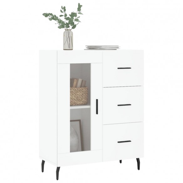 Buffet blanc 69,5x34x90 cm bois d'ingénierie