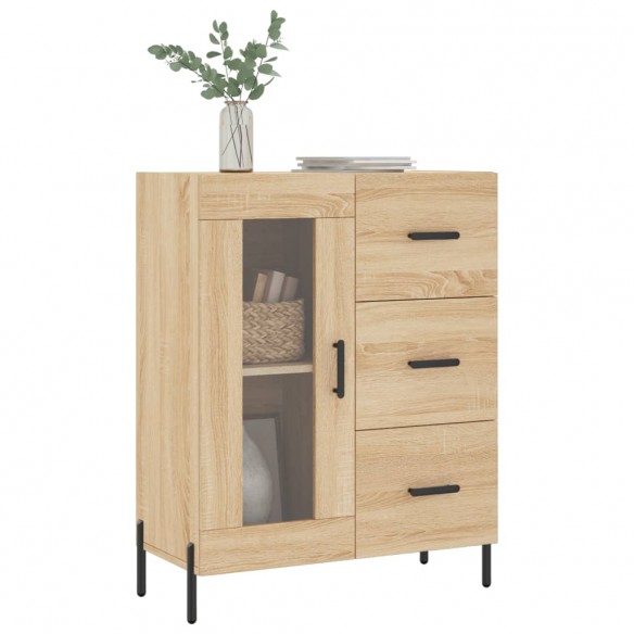 Buffet chêne sonoma 69,5x34x90 cm bois d'ingénierie