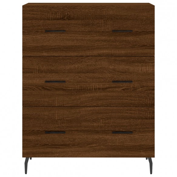 Buffet chêne marron 69,5x34x90 cm bois d'ingénierie