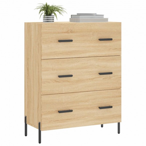 Buffet chêne sonoma 69,5x34x90 cm bois d'ingénierie