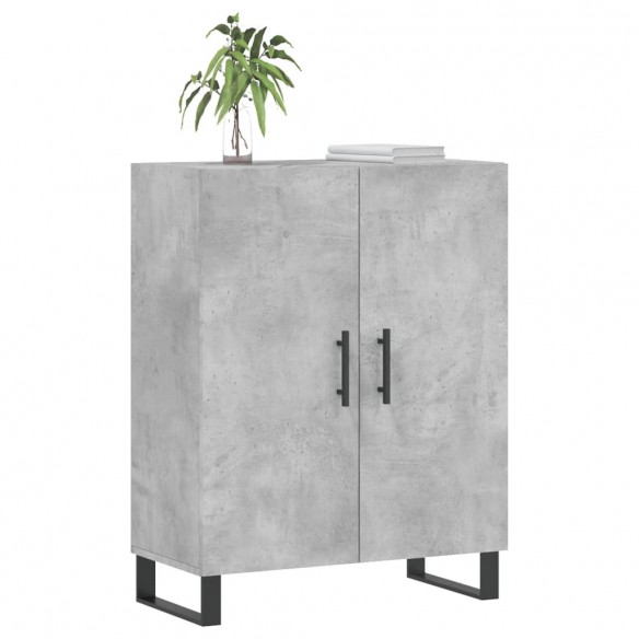 Buffet gris béton 69,5x34x90 cm bois d'ingénierie