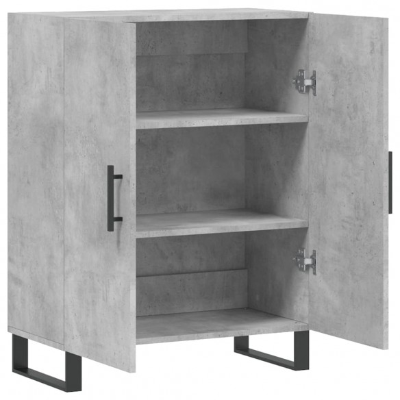 Buffet gris béton 69,5x34x90 cm bois d'ingénierie