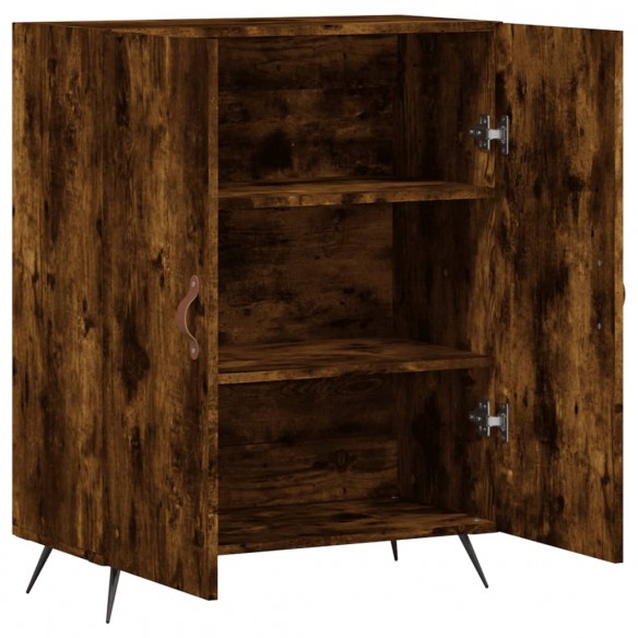 Buffet chêne fumé 69,5x34x90 cm bois d'ingénierie