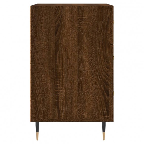 Table de chevet chêne marron 40x40x66 cm bois d'ingénierie