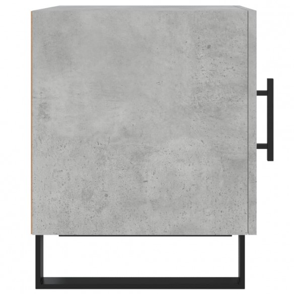 Table de chevet gris béton 40x40x50 cm bois d’ingénierie