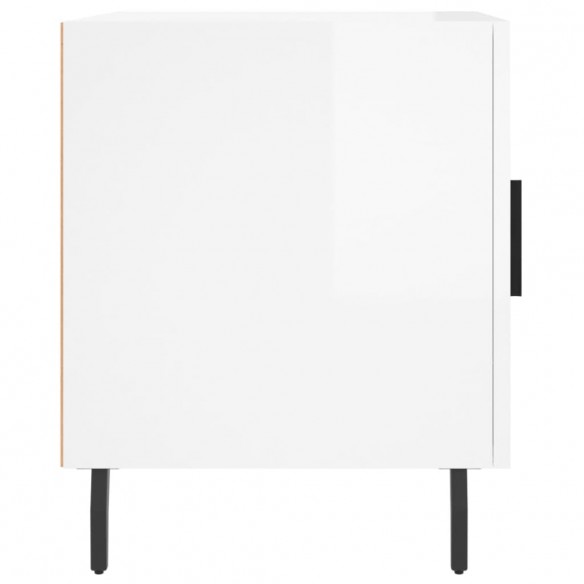 Tables de chevet 2 pcs blanc brillant 40x40x50 cm