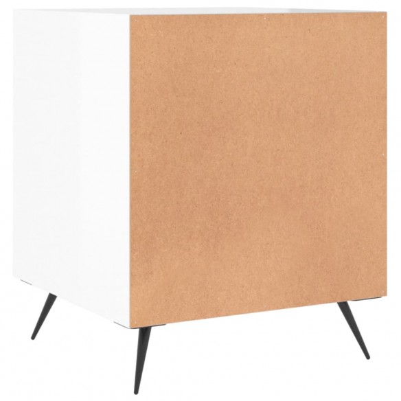 Tables de chevet 2 pcs blanc brillant 40x40x50 cm