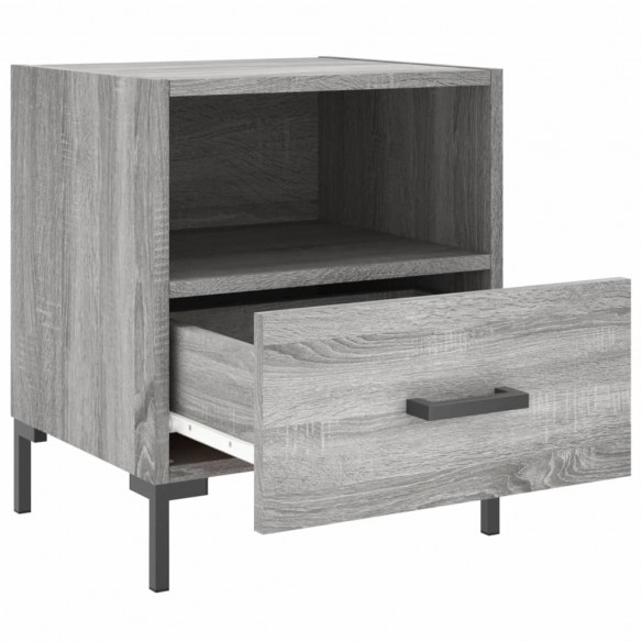 Tables de chevet 2 pcs sonoma gris 40x35x47,5 cm