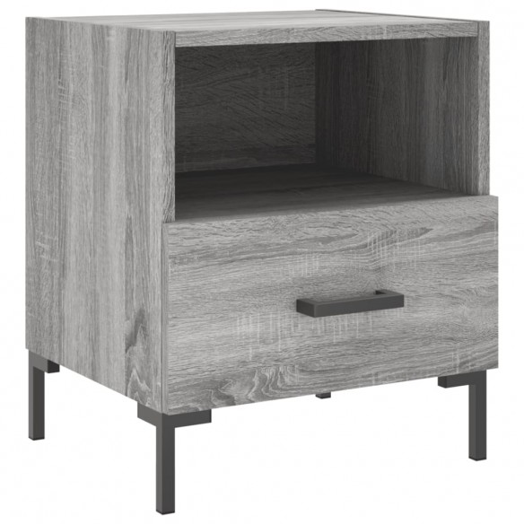 Tables de chevet 2 pcs sonoma gris 40x35x47,5 cm