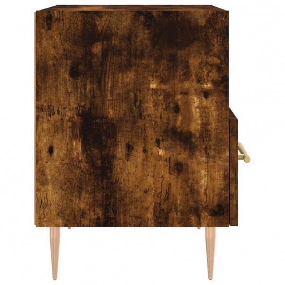 Table de chevet chêne fumé 40x35x47,5 cm bois d’ingénierie