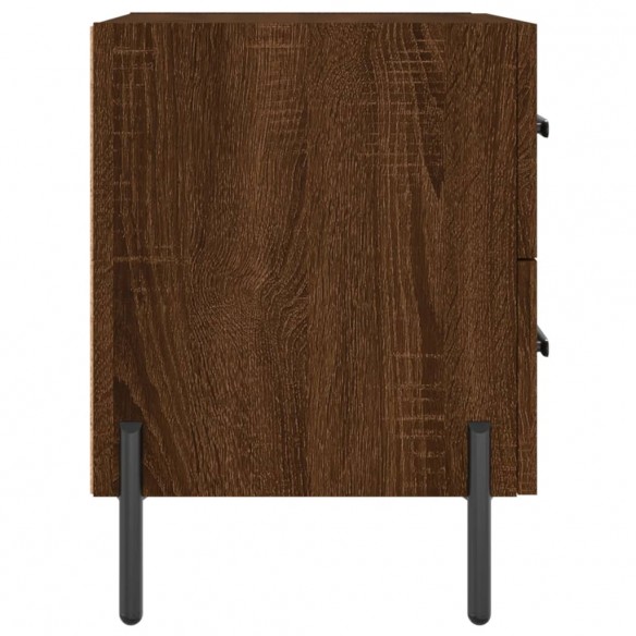 Table de chevet chêne marron 40x35x47,5 cm bois d’ingénierie