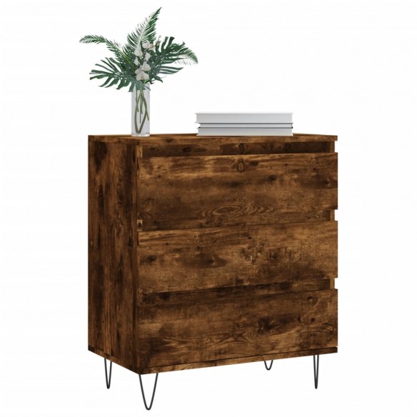 Buffet Chêne fumé 60x35x70 cm Bois d'ingénierie