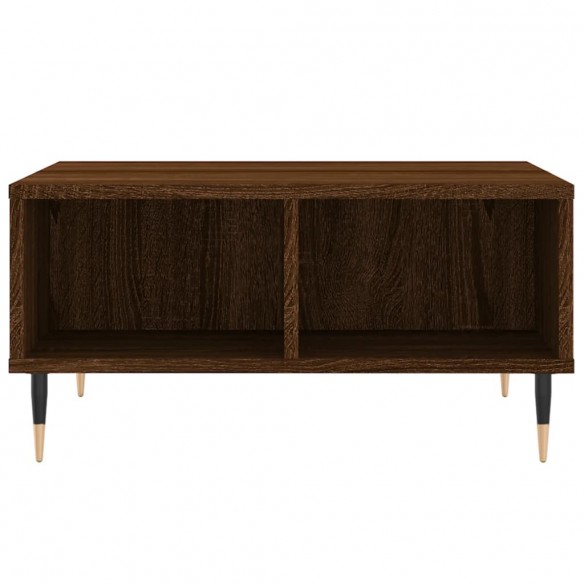 Table basse chêne marron 60x60x30 cm bois d'ingénierie