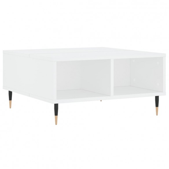 Table basse blanc 60x60x30 cm bois d'ingénierie