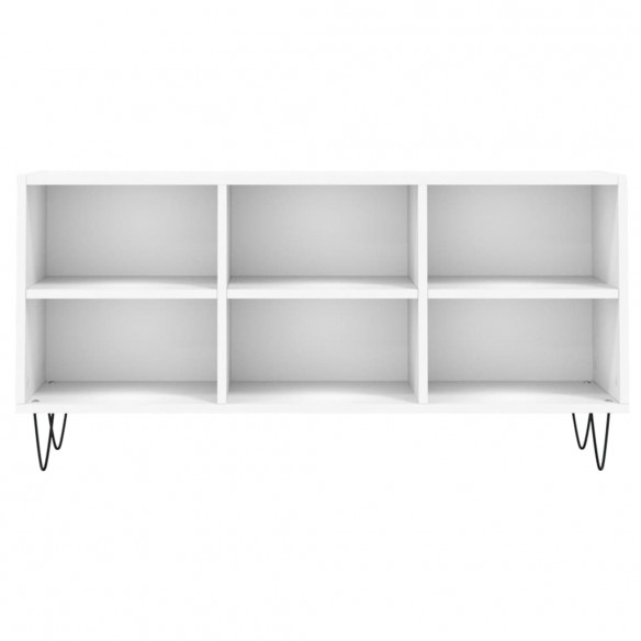 Meuble TV blanc 103,5x30x50 cm bois d'ingénierie