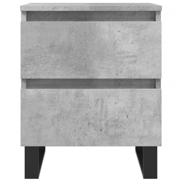 Tables de chevet 2 pcs gris béton 40x35x50 cm bois d’ingénierie