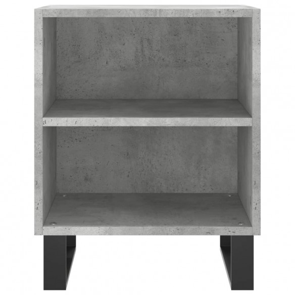 Table de chevet gris béton 40x30x50 cm bois d'ingénierie