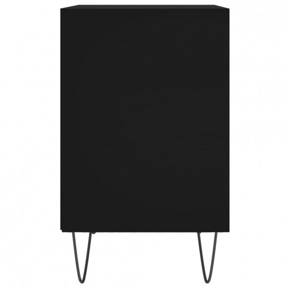 Table de chevet noir 40x30x50 cm bois d’ingénierie