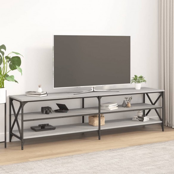 Meuble TV sonoma gris 180x40x50 cm bois d'ingénierie