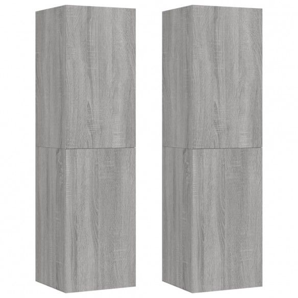 Meubles TV muraux 2 pcs Sonoma gris 30,5x30x110 cm