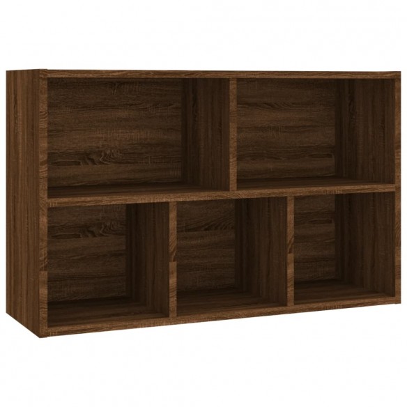 Bibliothèque/Buffet chêne marron 50x25x80 cm bois d'ingénierie