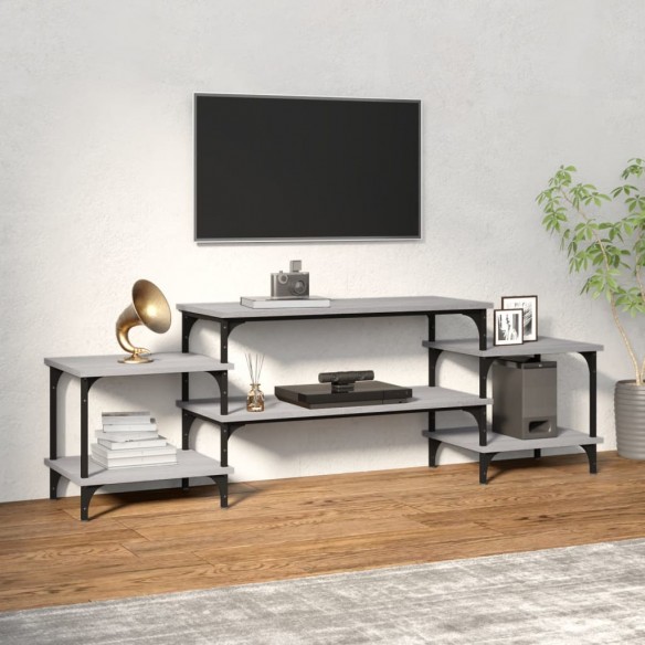 Meuble TV Sonoma gris 157x35x52 cm bois d'ingénierie