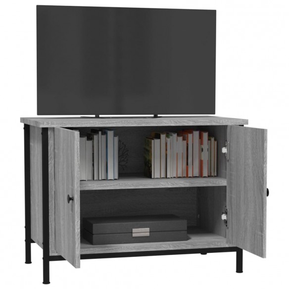 Meuble TV avec portes sonoma gris 60x35x45 cm bois d'ingénierie