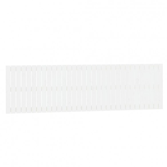 Tête de lit murale Blanc 204x3x60 cm Bois massif de pin