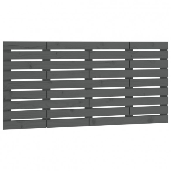 Tête de lit murale Gris 126x3x63 cm Bois massif de pin