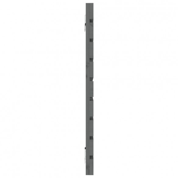 Tête de lit murale Gris 126x3x63 cm Bois massif de pin