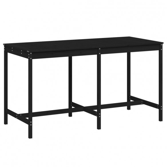 Table de jardin noir 203,5x90x110 cm bois massif de pin