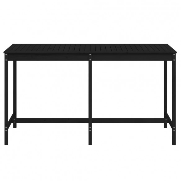 Table de jardin noir 203,5x90x110 cm bois massif de pin