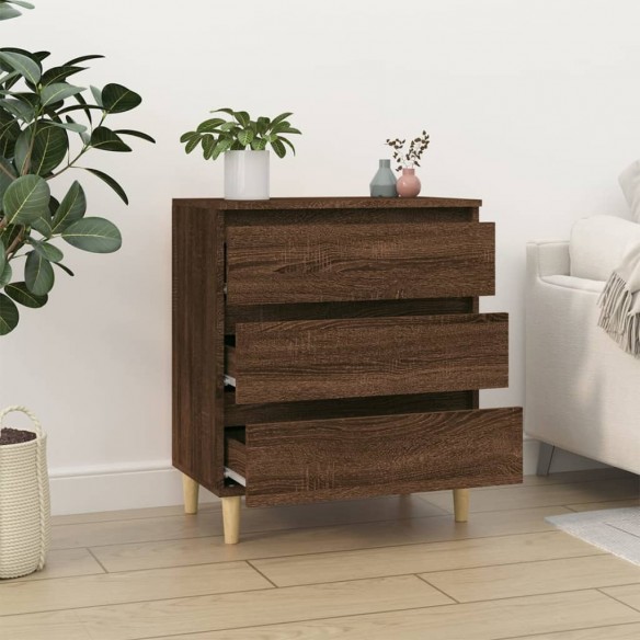 Buffet Chêne marron 60x35x70 cm Bois d'ingénierie