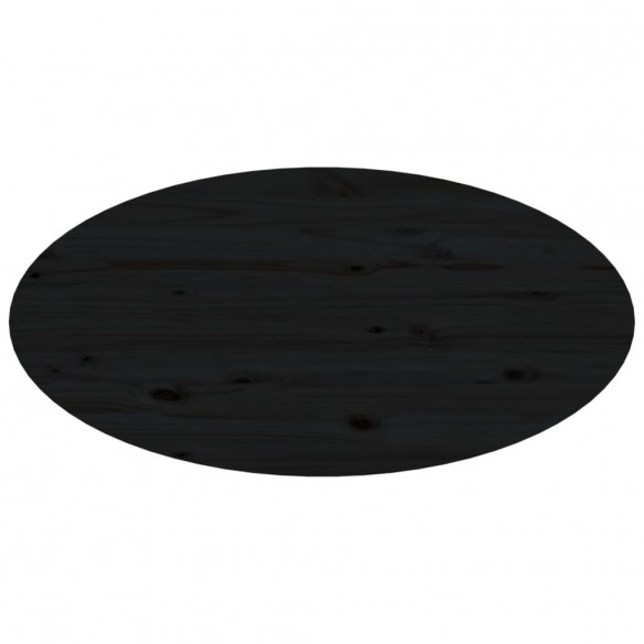 Table basse Noir 80x40x35 cm Bois massif de pin