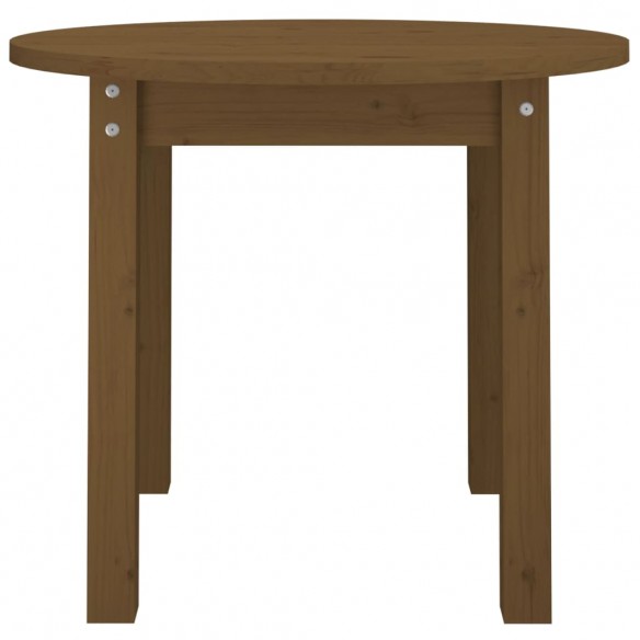 Table basse Marron miel Ø 55x45 cm Bois massif de pin