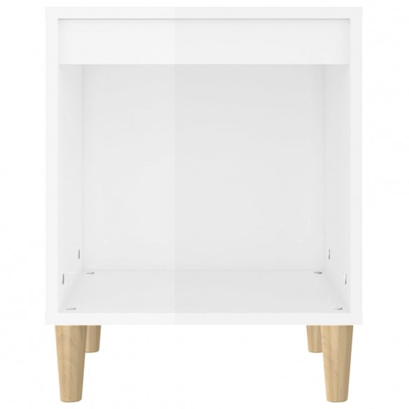 Tables de chevet 2 pcs Blanc brillant 40x35x50 cm